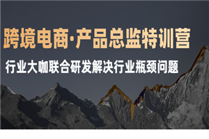 跨境电商·产品总监特训营，行业大咖联合研发解决行业瓶颈问题