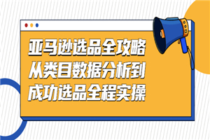 亚马逊选品全攻略：从类目数据分析到成功选品全程实操