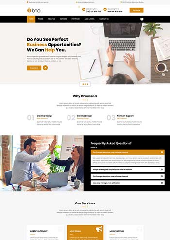 多用途的商务企业展示HTML模板