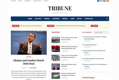 WordPress主题：响应式cms主题模板 Tribune主题