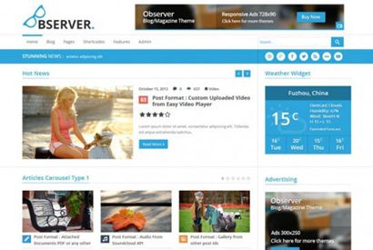 WordPress主题：新闻杂志主题 本地化支持 简码 视频支持