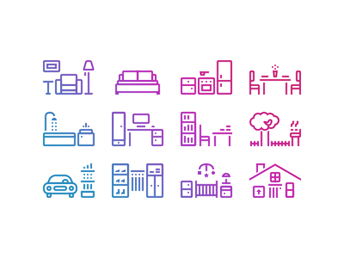 房屋图标PSD素材 网页图标