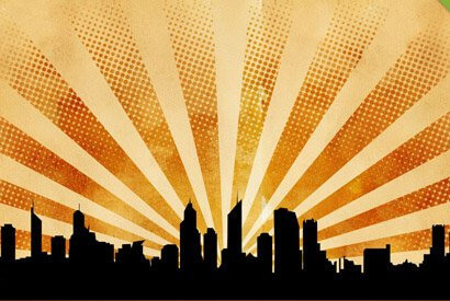 垃圾城景观PSD背景素材