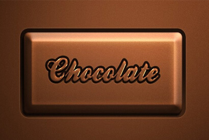 PSD素材 巧克力文本效果